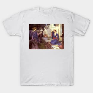 The Annunciation by John William Waterhouse T-Shirt